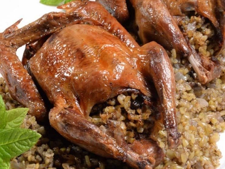 شوربة حمام (بقطع الحمام والفريك)
